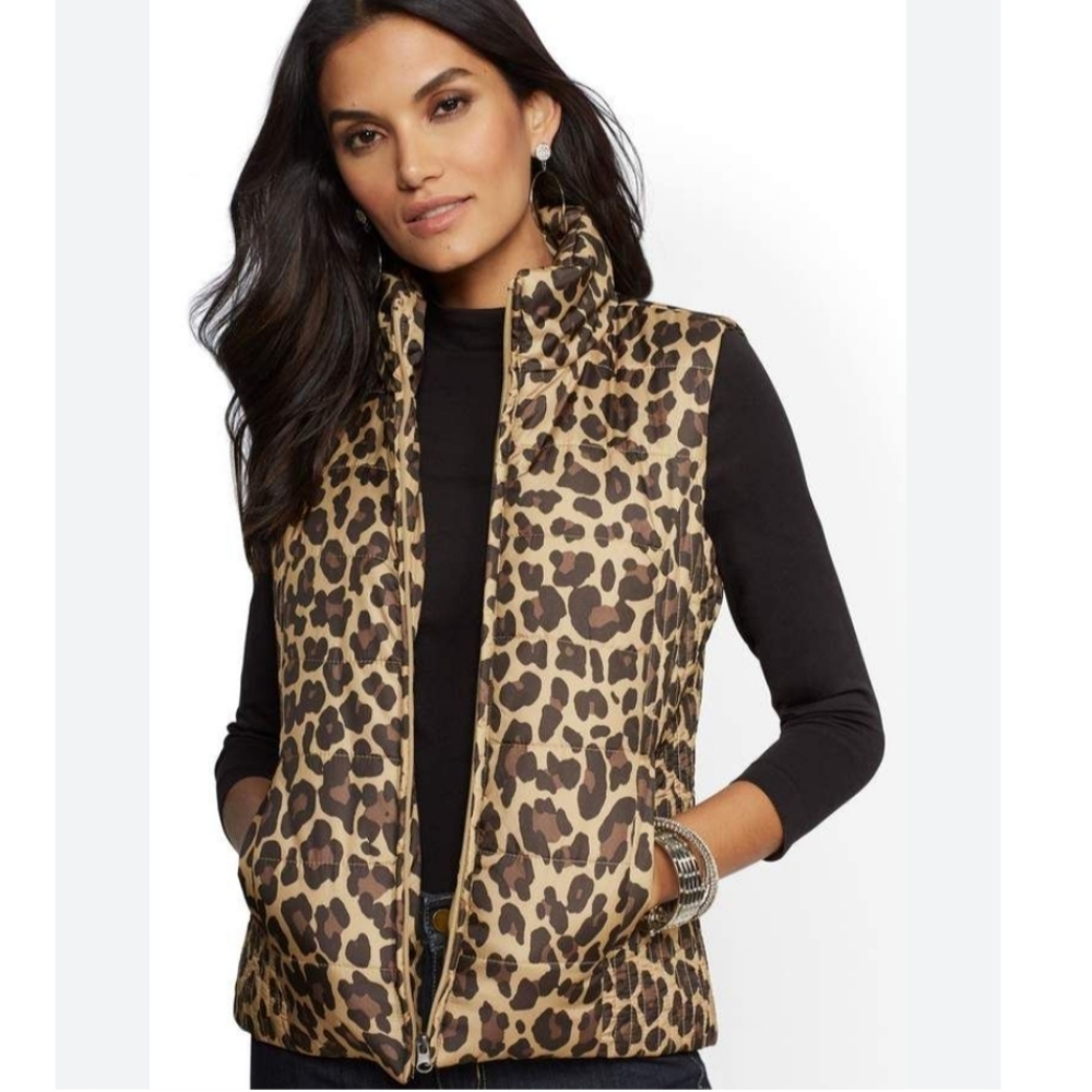 NWOT Animal print vest